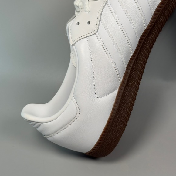 Adidas Samba OG Mens 12.5 12 1/2 Casual Sneaker White Gum Suede Leather Low Shoe - Picture 11 of 16